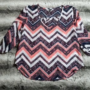 Pink Chevron Top